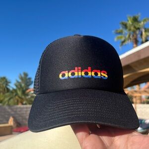 Adidas Black and Floral Trucker Hat